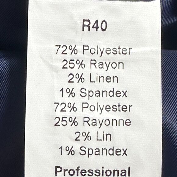 NAUTICA Mens Blazer Sport Coat Two Button Casual Jacket 40R Navy Blue Suits - Picture 12 of 12